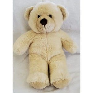 Build A Bear Teddy Bear Plush Brown Tan Fuzzy Stuffed Animal Toy Hugs Blonde